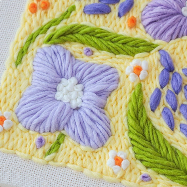 Purple Blossom Punch Needle Kit