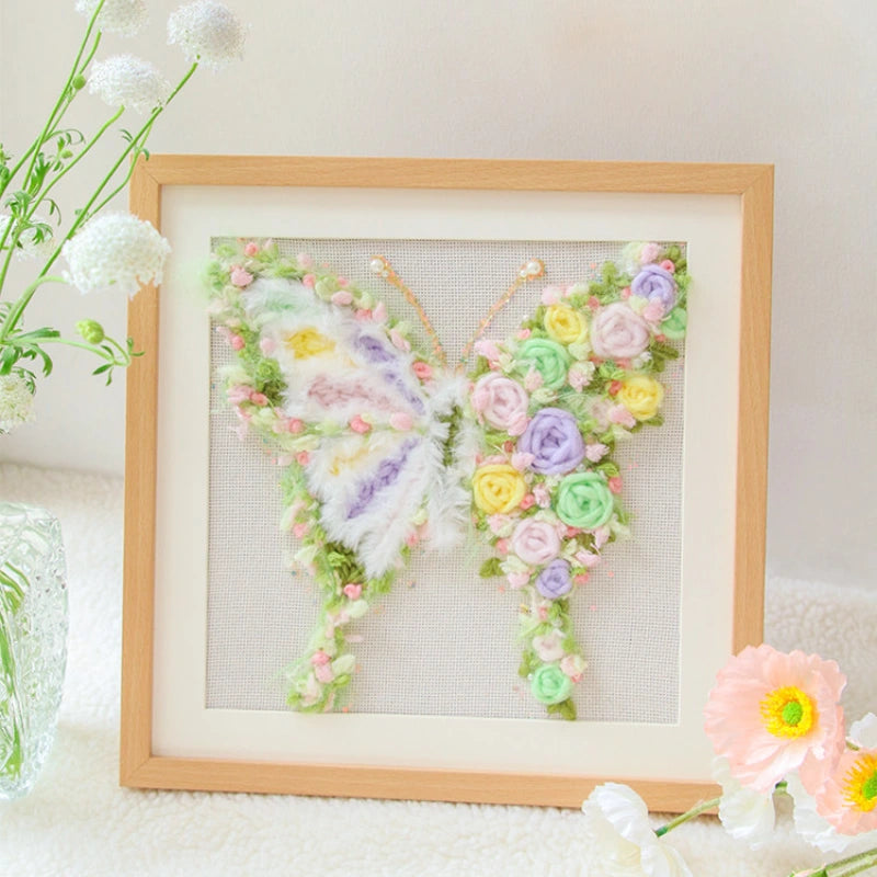 Floral Butterfly Punch Needle Kit