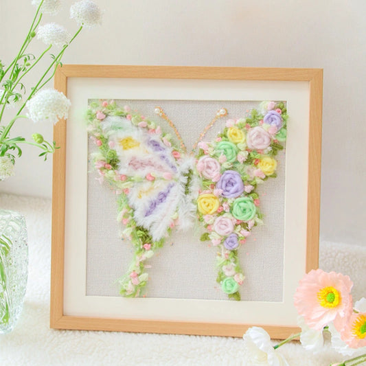 Floral Butterfly Punch Needle Kit