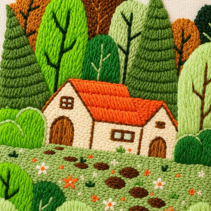 Cozy Cottage Punch Needle Kit