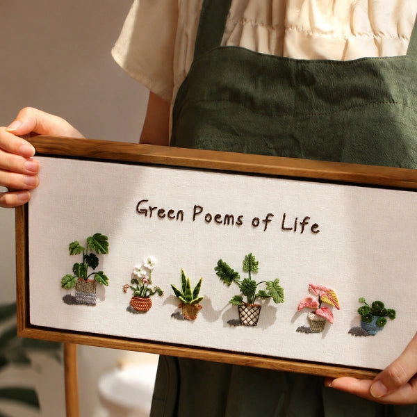 3D Green Plant Embroidery Kit