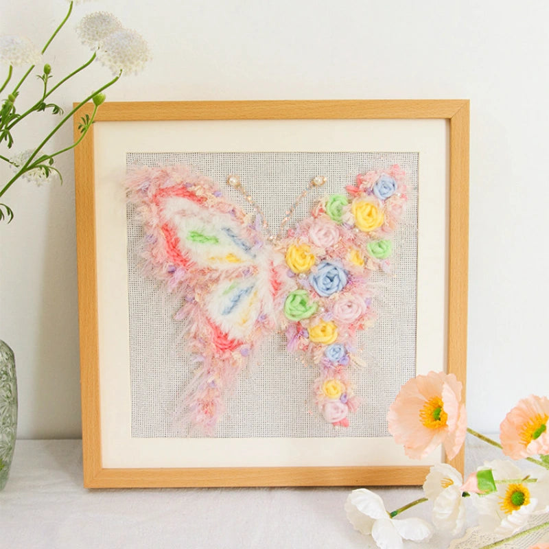 Floral Butterfly Punch Needle Kit