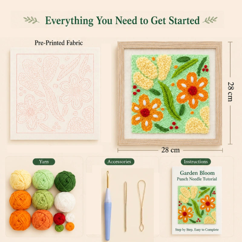 Orange Blossom Punch Needle Kit