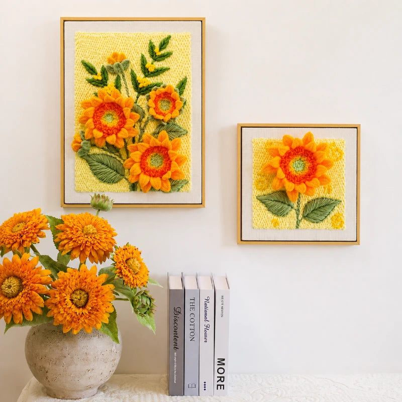 Sunflowers Punch Needle Kit