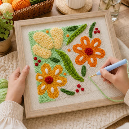 Orange Blossom Punch Needle Kit