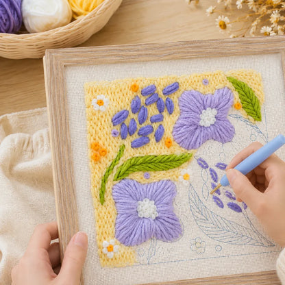 Purple Blossom Punch Needle Kit