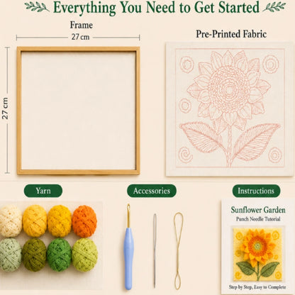 Sunflowers Punch Needle Kit