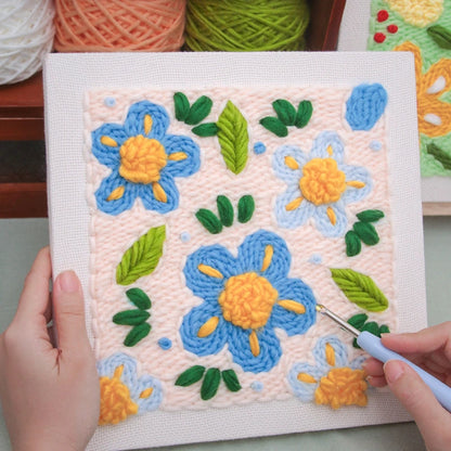 Blue Blossom Punch Needle Kit