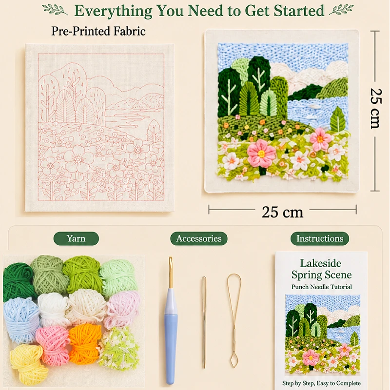 Lakeside Bloom Punch Needle Kit