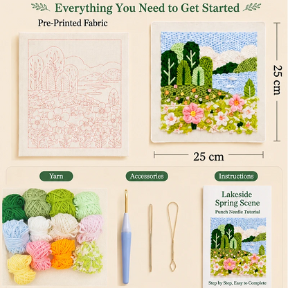 Lakeside Bloom Punch Needle Kit