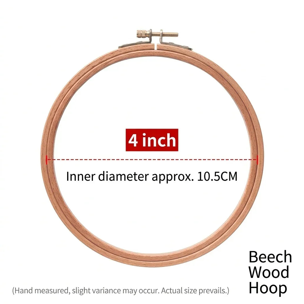 4 inch beech wood embroidery hoop with 10.5cm inner diameter for Calivra Craft crafts.