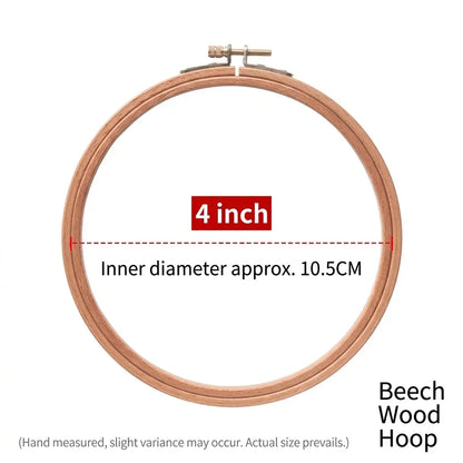 4 inch beech wood embroidery hoop with 10.5cm inner diameter for Calivra Craft crafts.