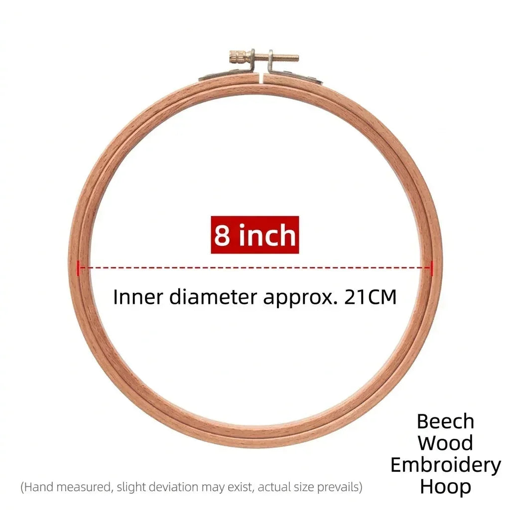 8 inch beech wood embroidery hoop with 21cm inner diameter