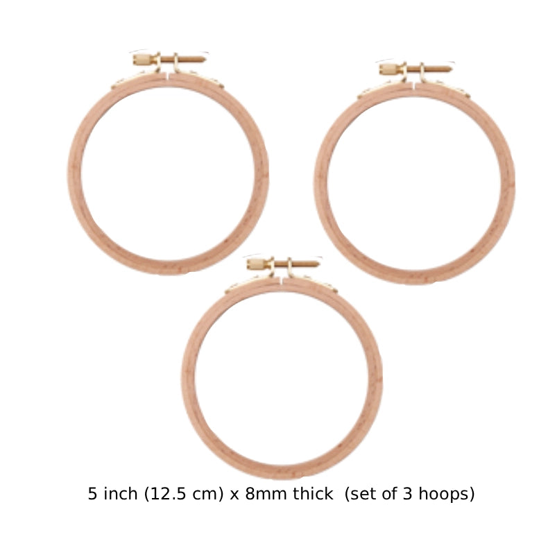 Wooden Hoop Packs, Round Embroidery Hoop