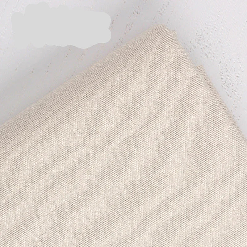 Cream colored cotton linen embroidery fabric texture by Calivra Craft