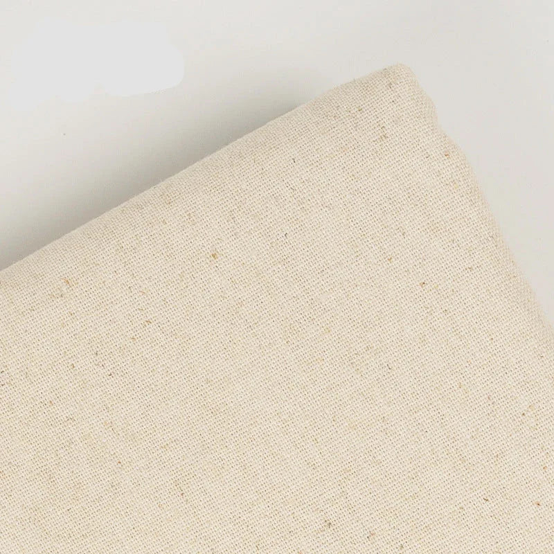 Cream colored cotton linen embroidery fabric texture by Calivra Craft