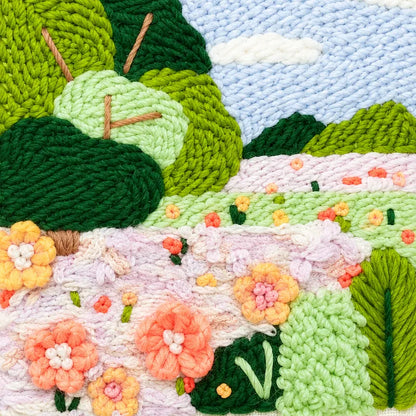 Floral Landscape Punch Needle Kit
