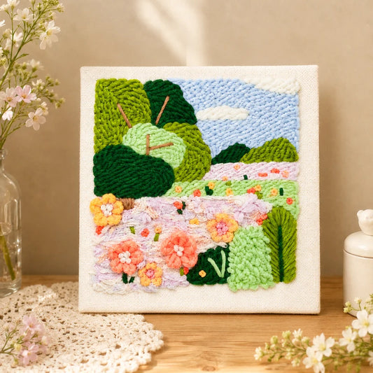 Floral Landscape Punch Needle Kit
