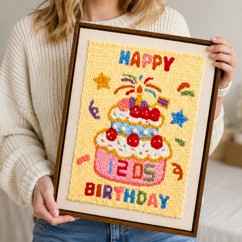 Birthday Cake Punch Needle Kit