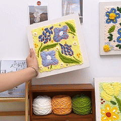 Blue Blossom Punch Needle Kit