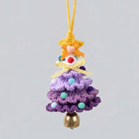 Knitted Colorful Christmas Tree Bell Pendant Style B (Finished Product)
