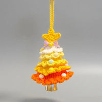 Knitted Colorful Christmas Tree Bell Pendant Style G (Finished Product)