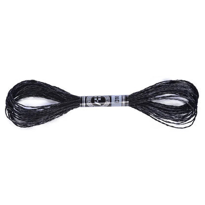 Black metallic embroidery floss skein by Calivra Craft