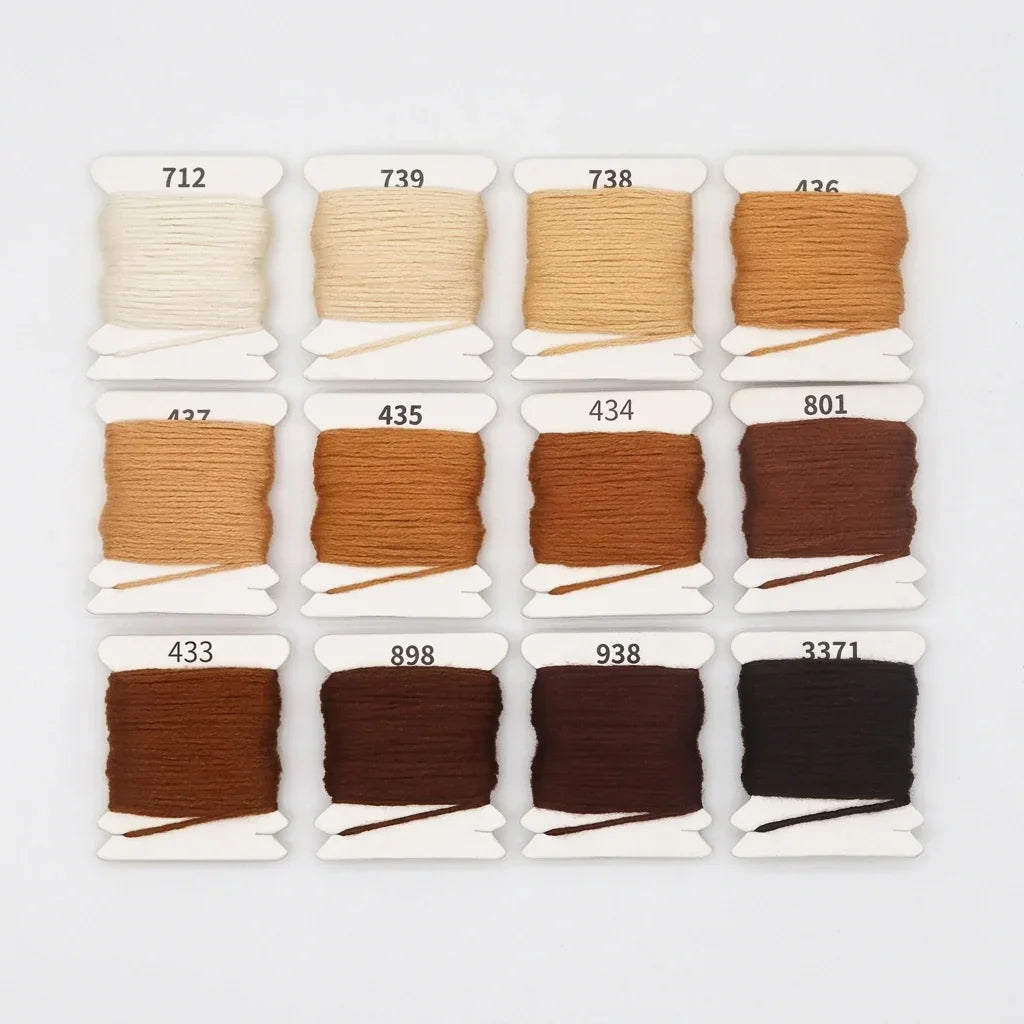12 shades of gradient cotton embroidery floss thread set by Calivra Craft