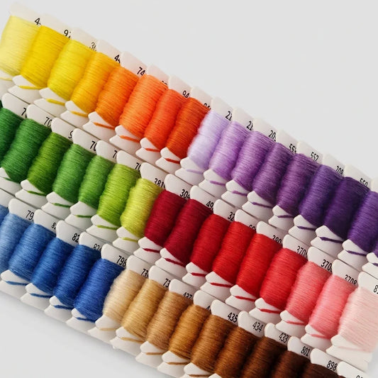Calivra Craft multi-color gradient 6 strand cotton embroidery floss thread set