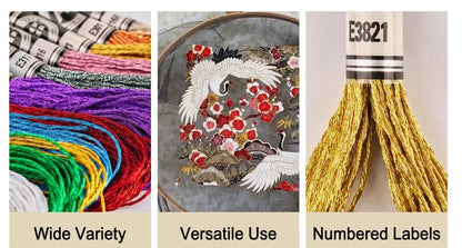 Metallic Embroidery Thread Set