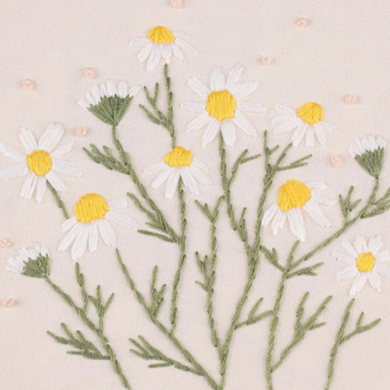 The soft white petals and bright yellow centers evoke a sense of purity and optimism, while the light green stems add a natural, refreshing touch. Its minimalist composition brings a calm and airy feeling, perfect for brightening up any space.