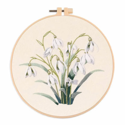 UK beginner embroidery kit with flowers