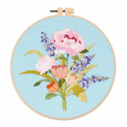 modern flower embroidery pattern for beginners