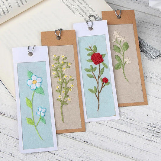 5-Piece Embroidered Bookmark Kit
