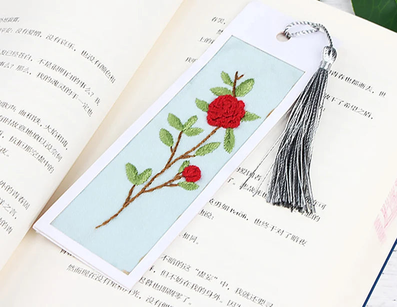 5-Piece Embroidered Bookmark Kit